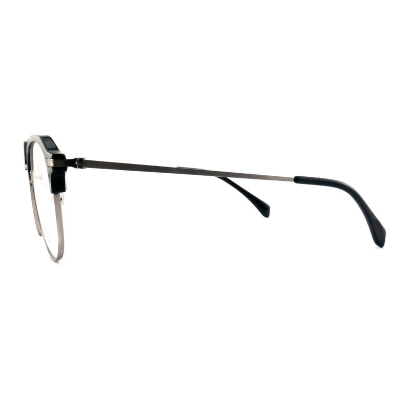 FP2713 Vintage yuvarlak asetat metal gözlükler Unisex hafif gözlük