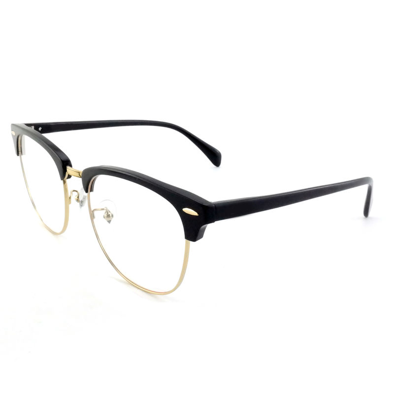 FP2648 Klasik Asetat Metal Gözlükler Vintage Kare Unisex Çerçeve Gözlükler