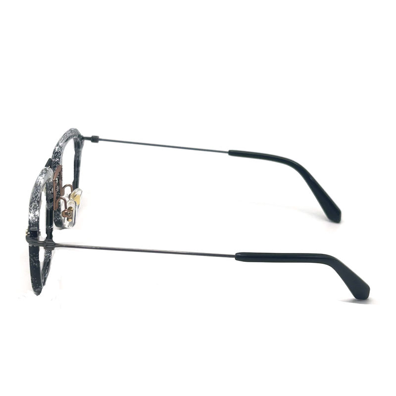 BD124 Özel Çerçeve Renk Asetat Metal Çerçeveler 142mm Tapınak Uzunluğu ile