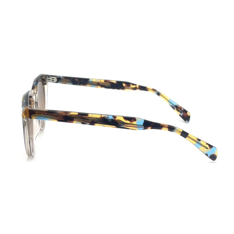 AS065 Modern UV koruması için CR 39 lens malzemesi ile asetat çerçeve güneş gözlüğü