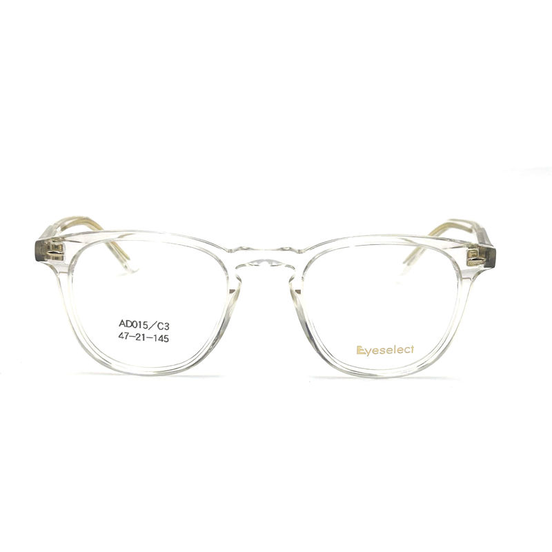 AD015 Moda İleri Görünümleri İçin Özel Özelliklere Sahip Yuvarlak Asetat Optik Çerçeve