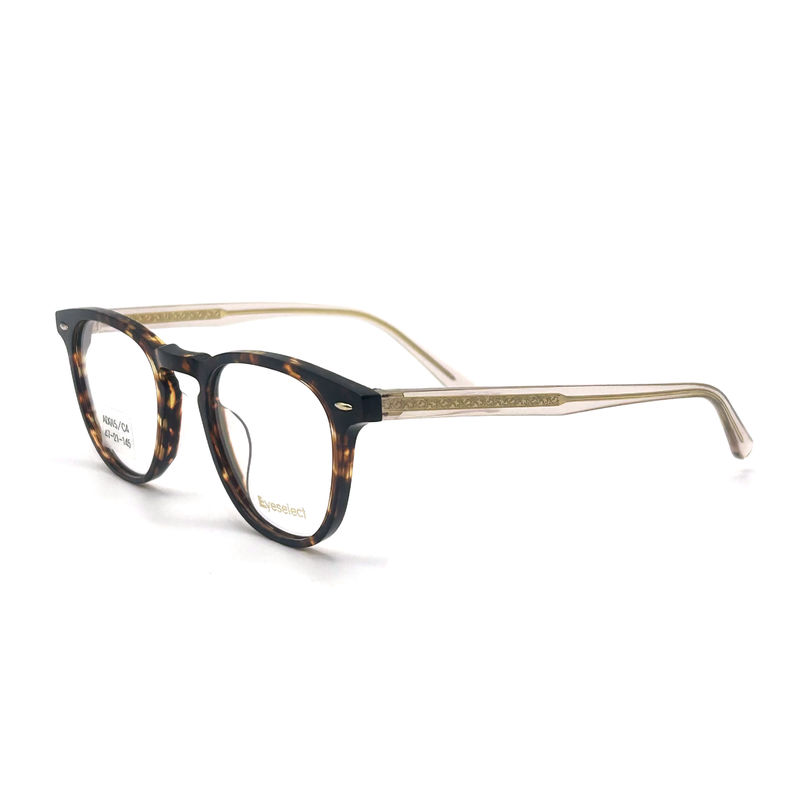 AD015 Moda İleri Görünümleri İçin Özel Özelliklere Sahip Yuvarlak Asetat Optik Çerçeve