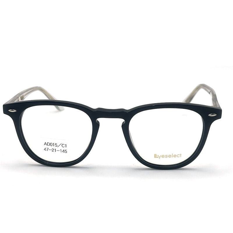 AD015 Moda İleri Görünümleri İçin Özel Özelliklere Sahip Yuvarlak Asetat Optik Çerçeve