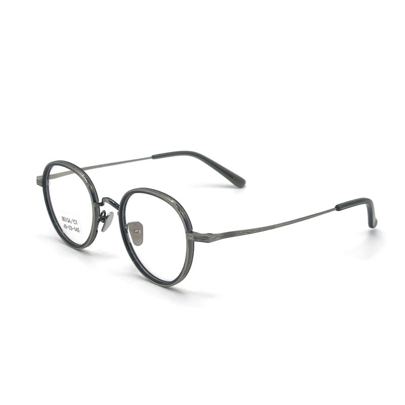 BD104 Vintage-Tam çerçeve asetat metal çerçeveleri - Stil Moda Çerçeve