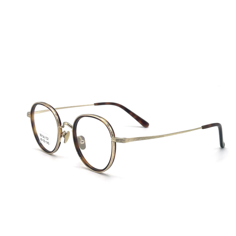 BD104 Vintage-Tam çerçeve asetat metal çerçeveleri - Stil Moda Çerçeve