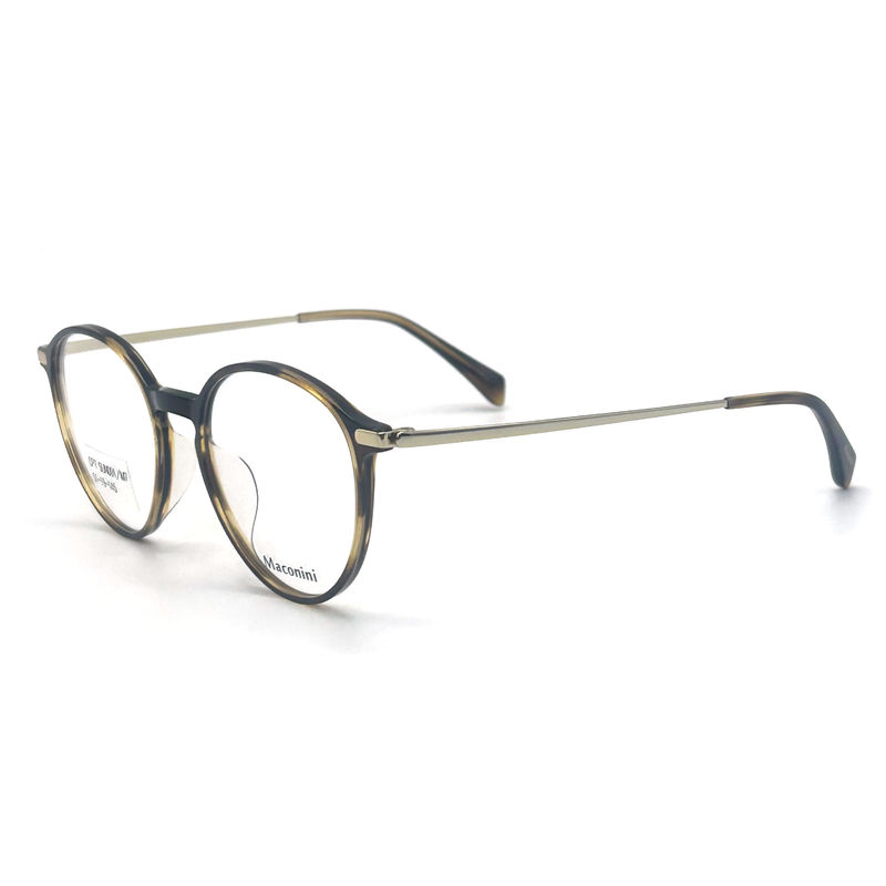 OPT SUN001 Yüksek esneklik templesli asetat optik çerçeve trendli yuvarlak stil moda görünüm