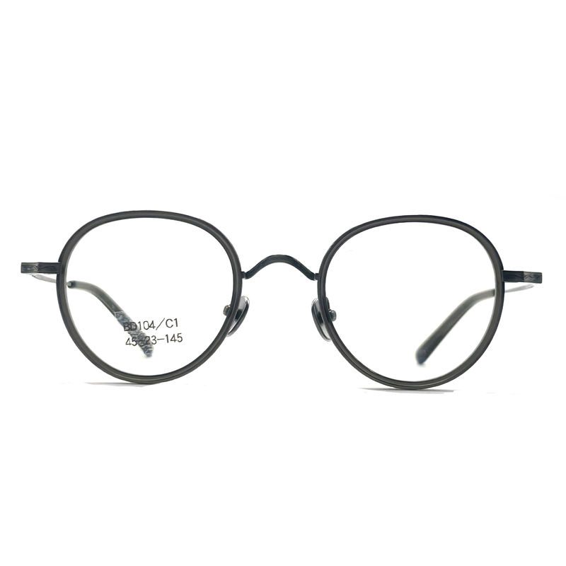 BD104 Vintage-Tam çerçeve asetat metal çerçeveleri - Stil Moda Çerçeve