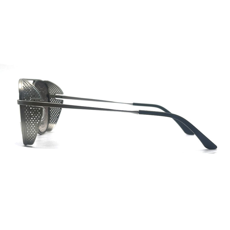 MS083 Paslanmaz çelikten yapılan, 145 mm uzunluğunda tapınaklı erkekler için metal optik çerçeveler