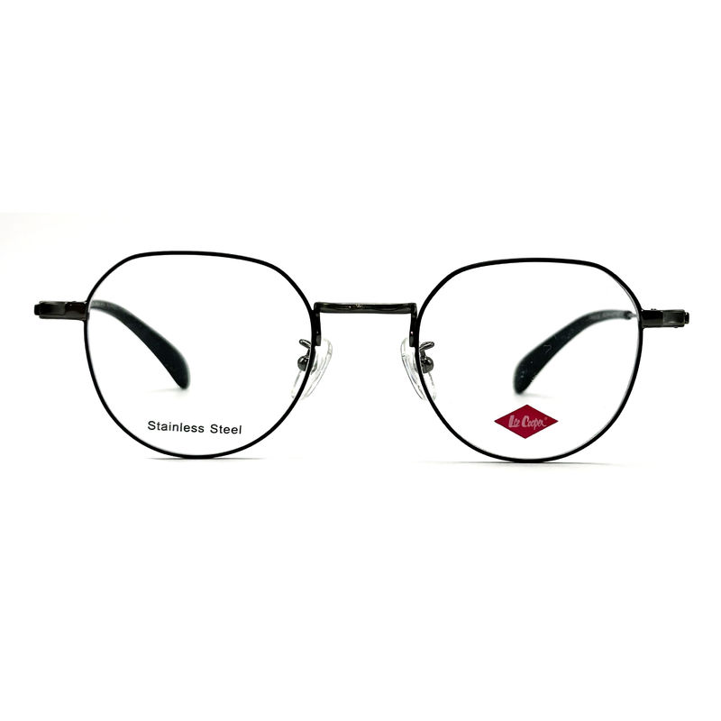 FM3222 Kare Unisex Paslanmaz Çelik Optik Metal Çerçeve Boyutu 46-21-142