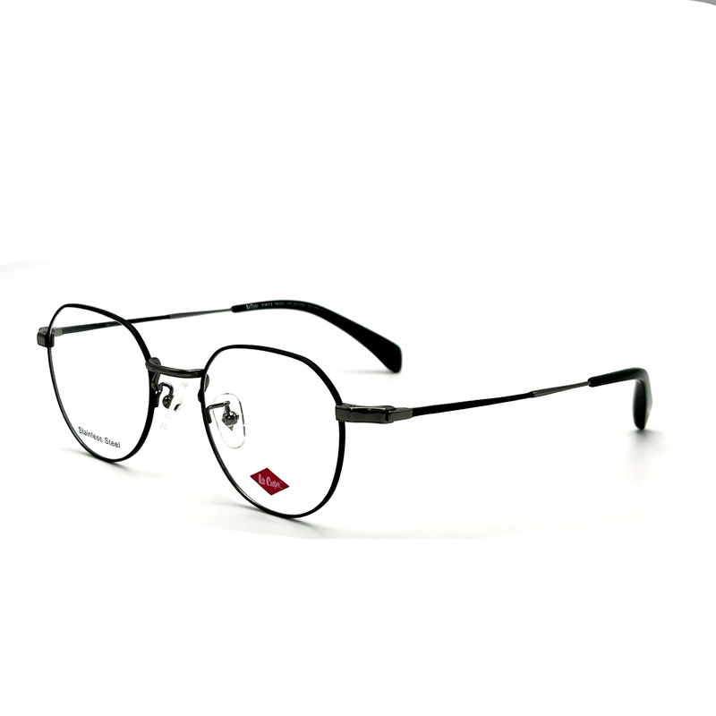FM3222 Kare Unisex Paslanmaz Çelik Optik Metal Çerçeve Boyutu 46-21-142