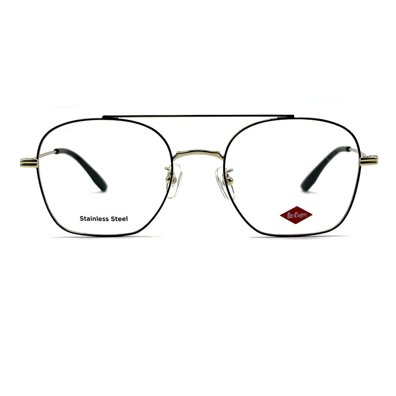FM7112 Kare Unisex Optik Metal Çerçeve Paslanmaz Çelik Boyutu 53-20-145