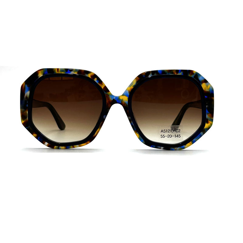 CR39 Unisex Acetate Çerçeve Güneş Gözlüğü % 100 UV Koruması-Model AS121,OEM / Özel Fabrika