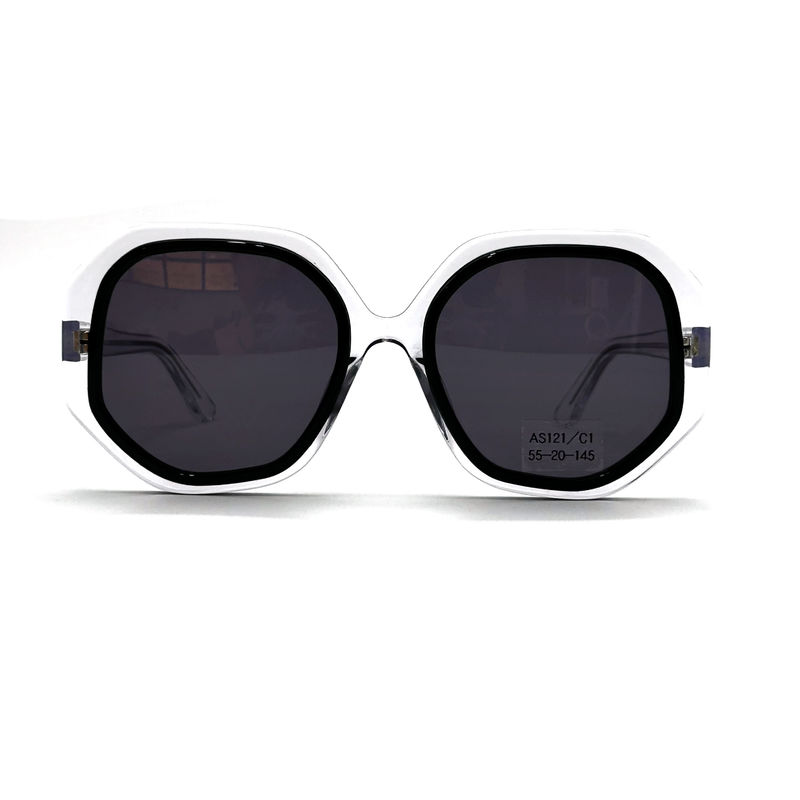 CR39 Unisex Acetate Çerçeve Güneş Gözlüğü % 100 UV Koruması-Model AS121,OEM / Özel Fabrika